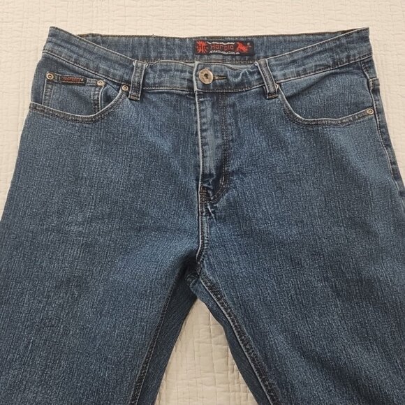 Harpia Jeana Men's 36 x 32 Medium Wash Straight Leg Classic Stretch Fit EUC - Picture 9 of 16